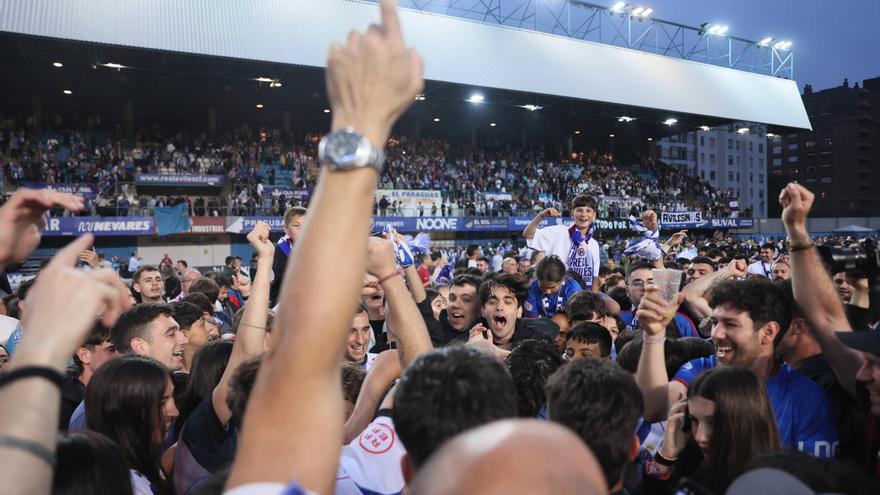 El Avilés cierra su gran gesta: los blanquiazules golean al Majadahonda y son nuevo equipo de Primera Federación (4-0)