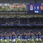 EN IMÁGENES: Ambientazo en la valiosa victoria del Oviedo contra el Zaragoza