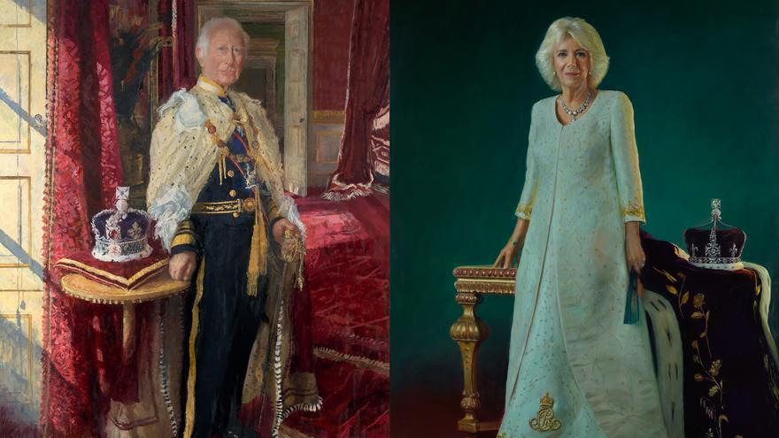Así son los retratos de los reyes Carlos III y Camila por su segundo aniversario de coronación