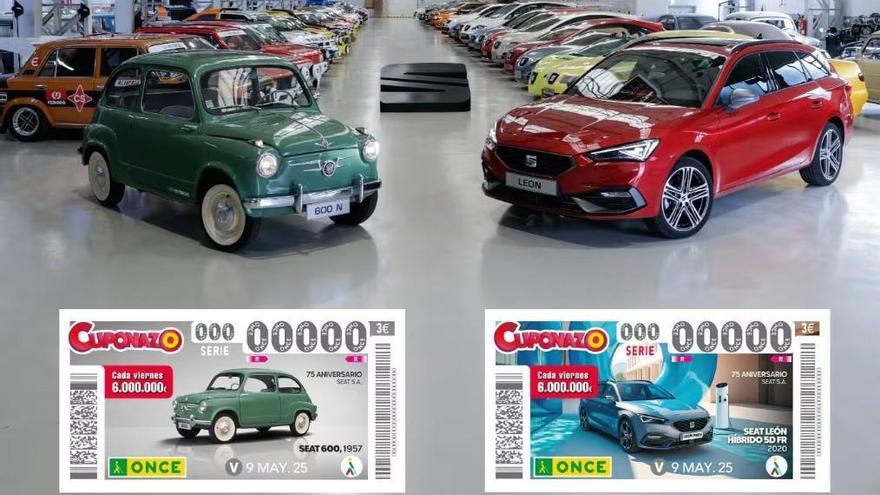 Seat aparecerá en los cupones de la ONCE para celebrar su 75º aniversario
