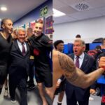 Así vivió Laporta la fiesta en el vestuario con los jugadores tras ganar la Liga