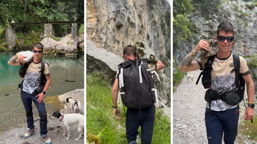 Zasca de los montañeros al joven que arrojó una enorme roca desde la ruta del Cares: «Piedra recuperada y en su sitio»