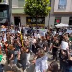 Cortes de tráfico, un «rodea la Junta» y cánticos contra Lydia Espina: así está siendo la segunda jornada de huelga de profesores