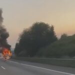 VÍDEO: Impresionante incendio de un camión en la autopista «Y»