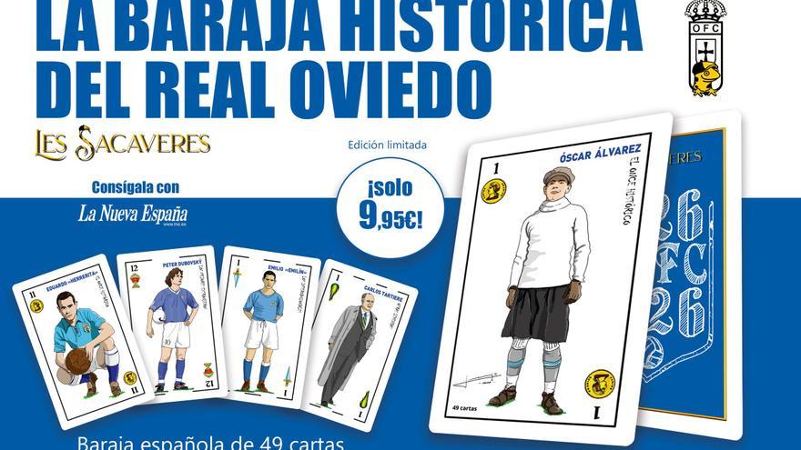 La baraja histórica del Real Oviedo, con LA NUEVA ESPAÑA