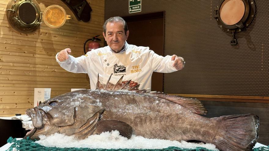 El rey del mar conquista La Chalana: un espectacular mero de 51 kg se sirve esta semana en el restaurante asturiano