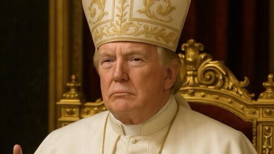 Trump publica una foto vestido de Papa generada por inteligencia artificial