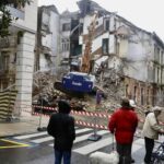 Así avanza el derribo del histórico edificio de El Jazmín de Gijón: adiós a la fachada de la plaza de Europa