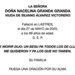 «Antes de morir dijo…»: el tierno mensaje de Nacelina Granda reflejado en su esquela por la familia