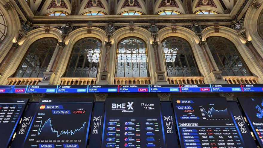 El Ibex 35 empieza la semana con un alza del 0,5% y mira a los 13.500 puntos