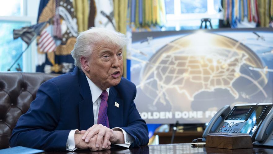 Trump anuncia una inversión inicial de 25.000 millones de dólares para el nuevo escudo espacial de defensa «cúpula dorada»
