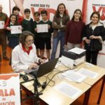 La campaña de donación de sangre en el colegio La Corolla de Gijón, en imágenes