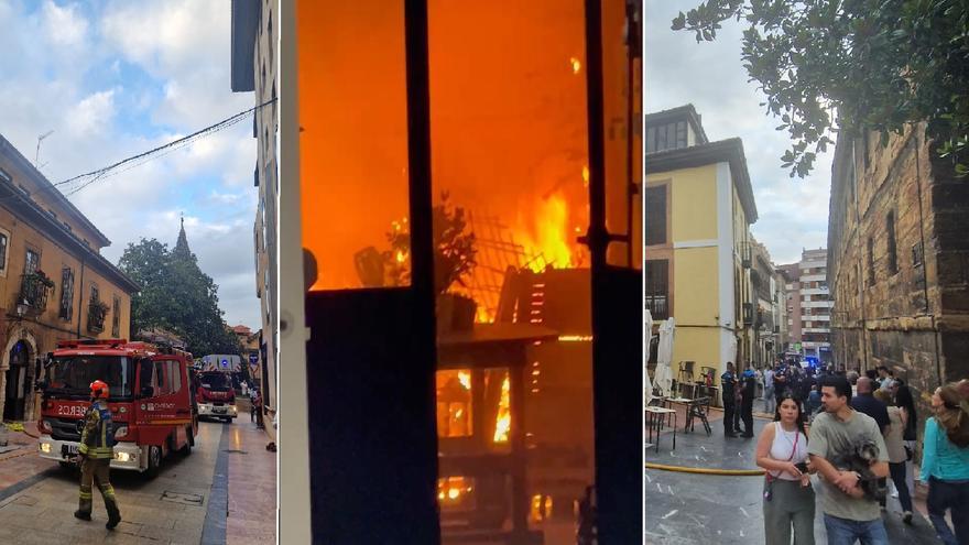 Hablan testigos de la explosión de gas que causó gran alarma junto a la catedral de Oviedo: «Salimos rápido y nos pusimos a salvo»