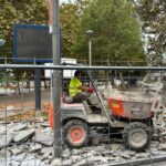 Avanzan las obras de la «marquesinona» en la calle Jardines de Avilés