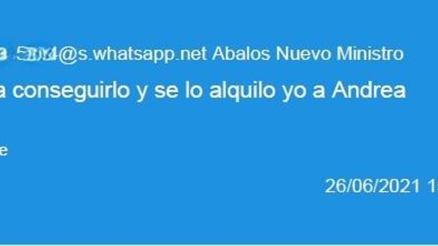 Koldo también buscó a Ábalos un piso para su novia Andrea: «Me interesa conseguirlo y se lo alquilo yo»