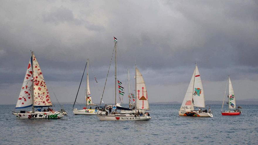 La Flotilla asegura que 30 de sus barcos están a 85 kilómetros de Gaza