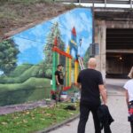 La cultura juvenil fluye en Avilés: sprays, rap y diversión