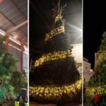 El espectacular árbol de Navidad de Salas: un «trabajo de artesanía» que ronda los ocho metros de altura