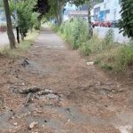 El paseo fluvial de Mieres, una trampa para ciclistas y peatones: los usuarios denuncian su mal estado