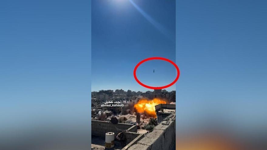 Así es un ataque con misil de Israel a la ciudad de Gaza