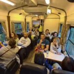 Cinco viajes al año entre mayo y septiembre en el tren histórico minero del Caudal: la propuesta de la Asociación Santa Bárbara para este ferrocarril