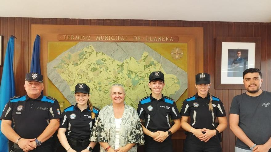 Llanera incorpora tres nuevos auxiliares de Policía Local que prestarán servicio hasta el próximo mes de octubre