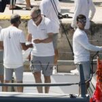 Felipe VI se estrena en el Hispania, el nuevo barco de la Armada, en la bahía de Palma